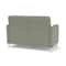 Lesro Siena Lounge Reception 2 Seat Tandem Seating No Center Arm, Brushed Steel, OH Eucalyptus Upholstery SN2101 - alternate 2